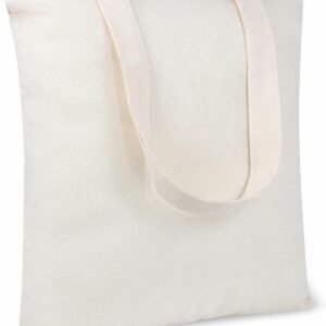 TOPDesign 10-Pack Reusable Natural Cotton Tote Bags