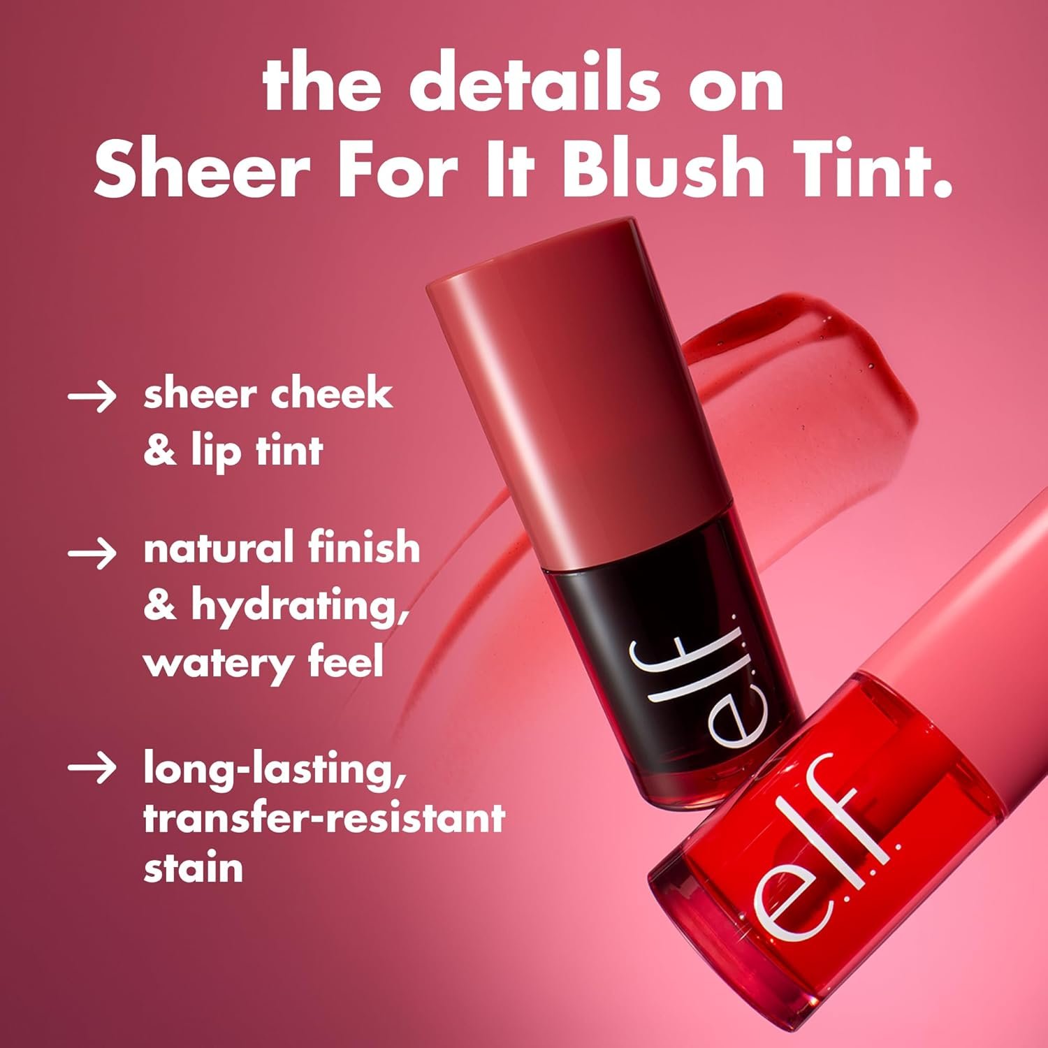 e.l.f. Pink Positive multi-use blush tint for lips and cheeks