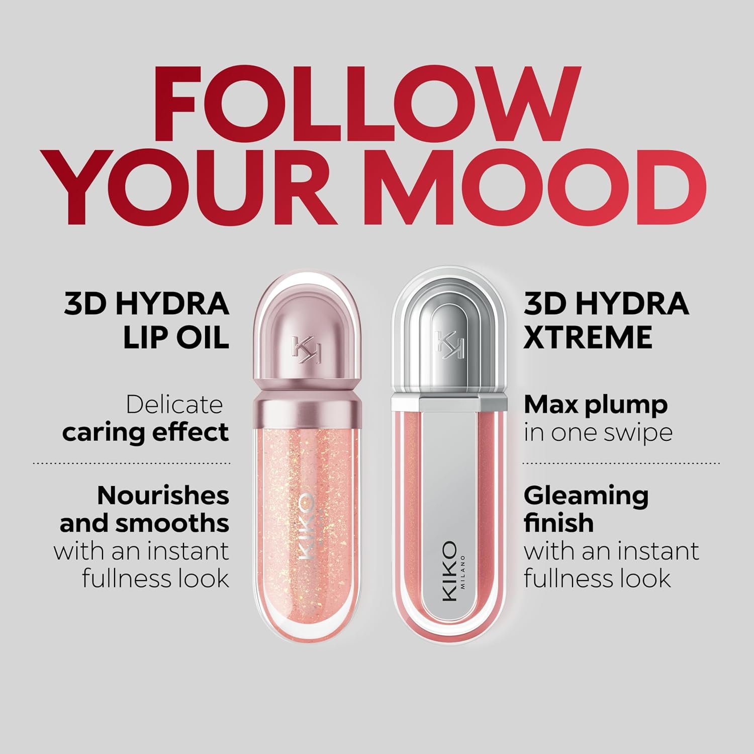 KIKO Milano 3D Hydra Xtreme glossy lip look