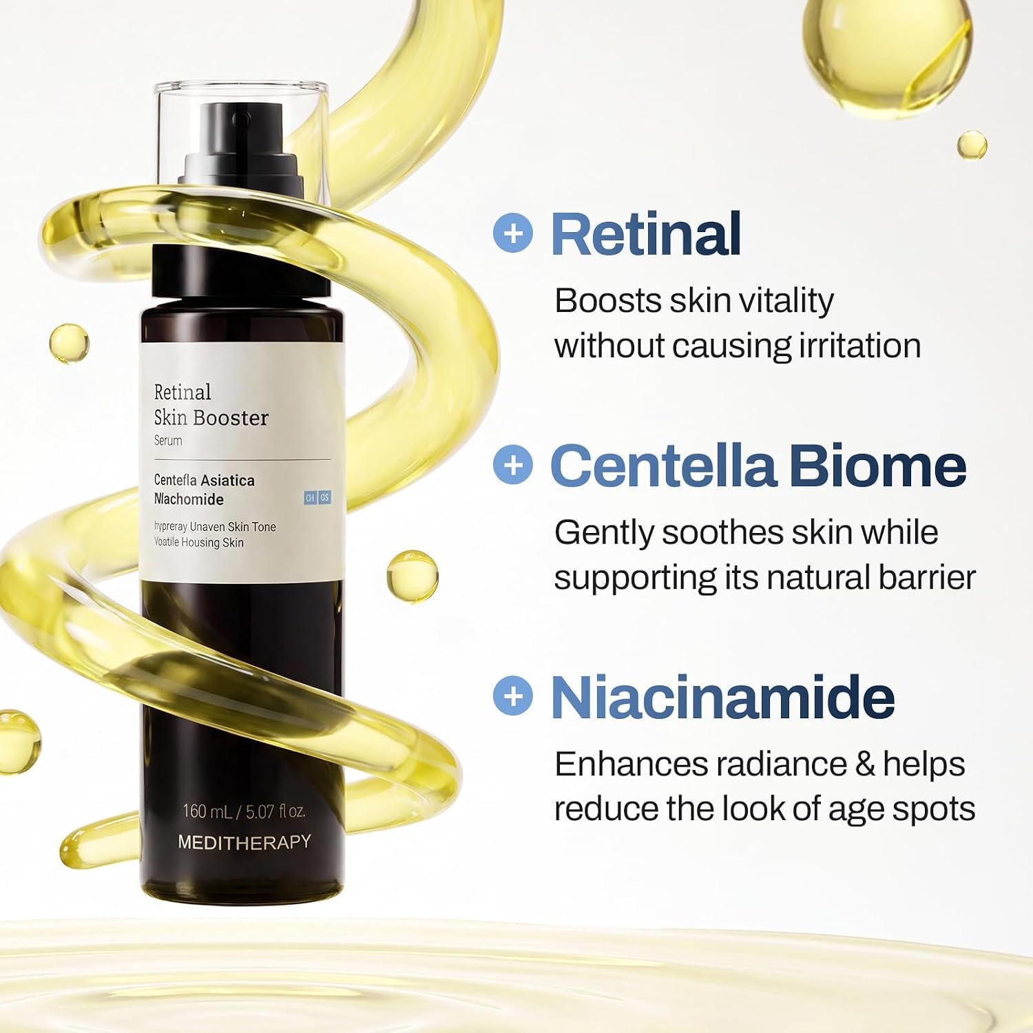 MEDITHERAPY serum with retinal niacinamide and Cica ingredients