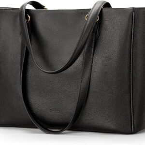 Befen genuine leather tote bag for women in brown with laptop compartment