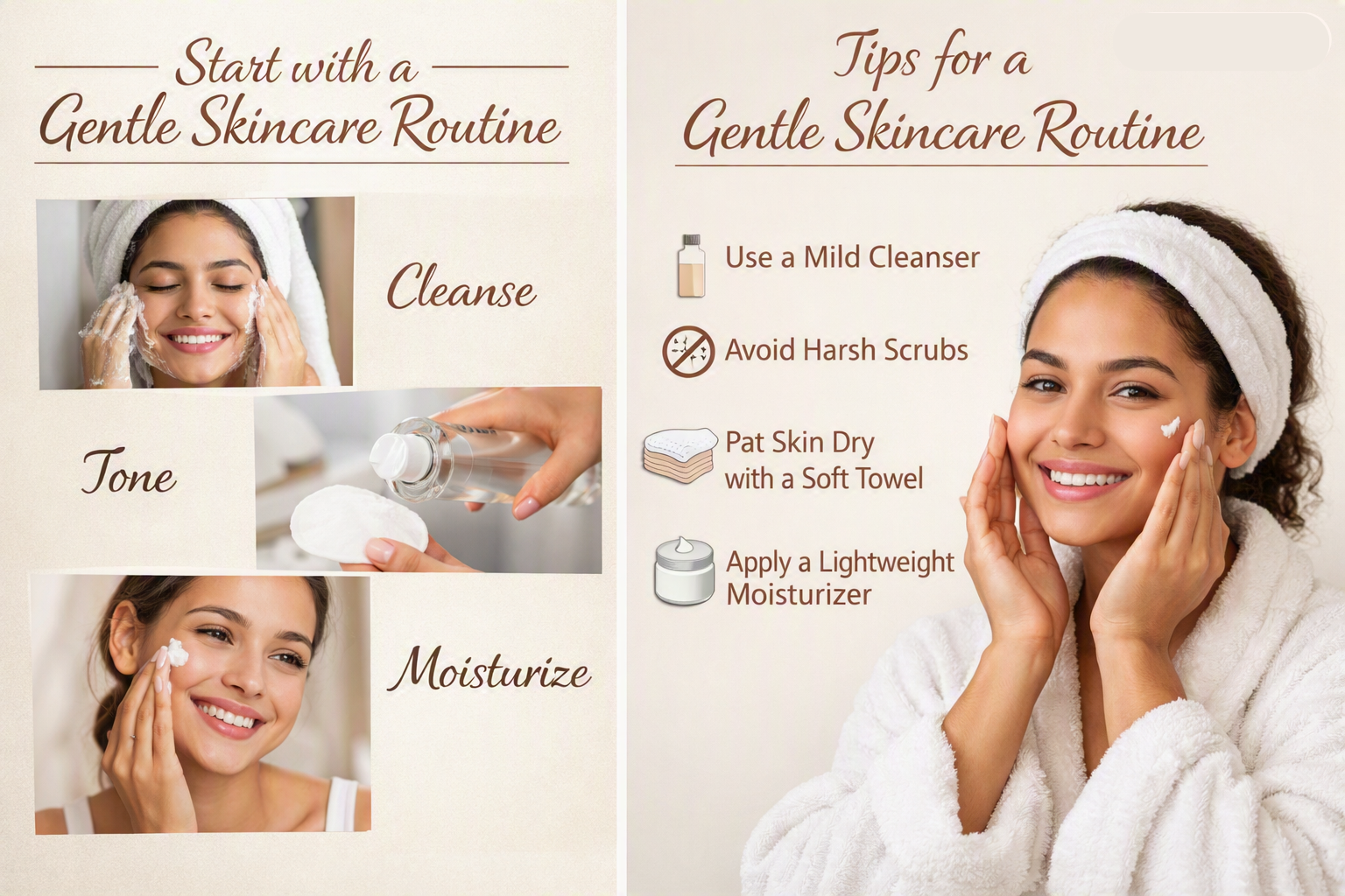 A close-up beauty image showing a woman with a fresh, naturally radiant complexion, representing healthy-looking skin and a simple approach to achieving a natural glow.