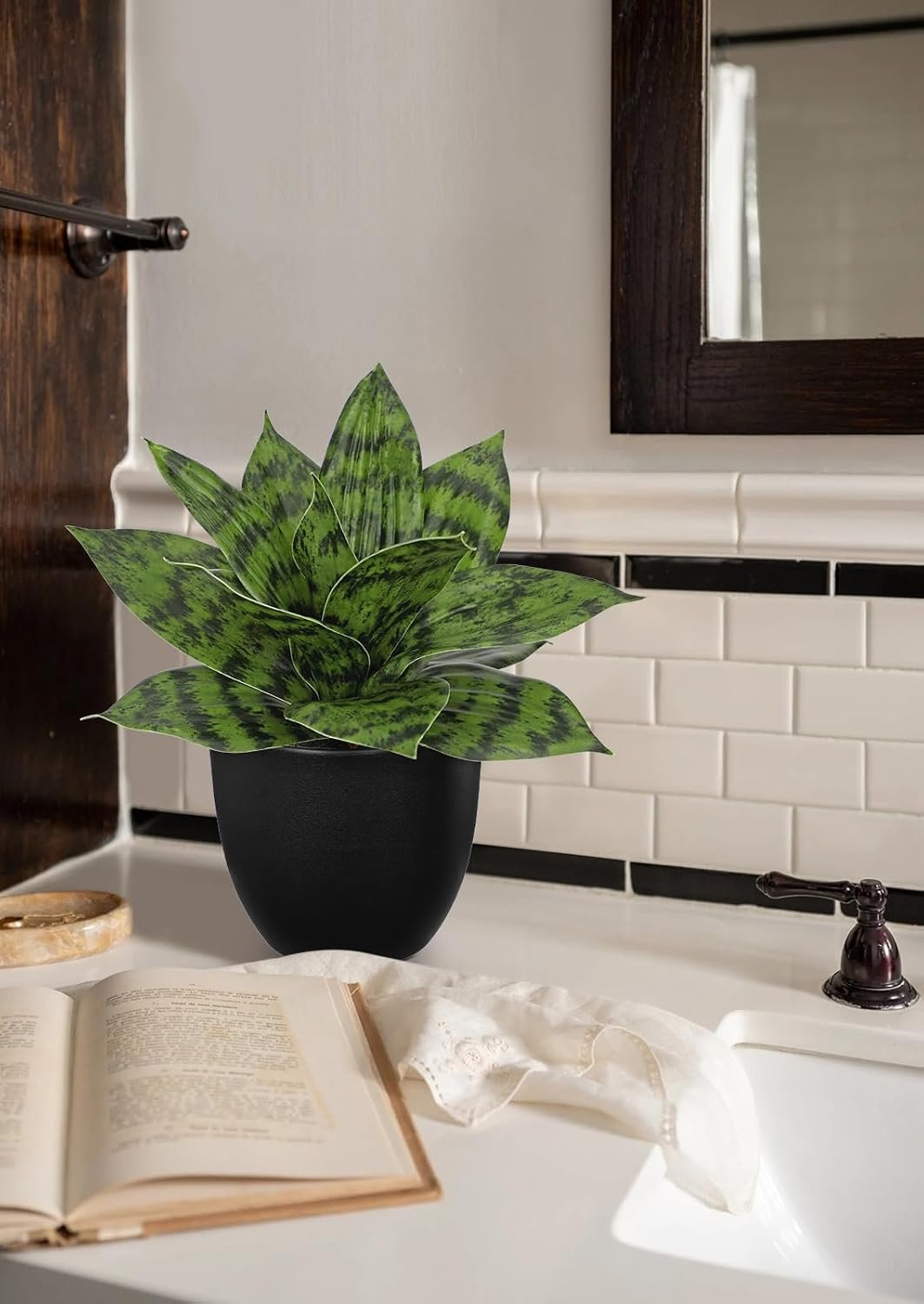 Artificial Sansevieria Plant for Office Desk