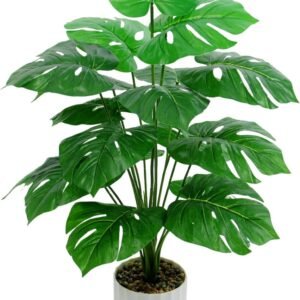 Freyalife 28 inch artificial Monstera plant with pot for home decor