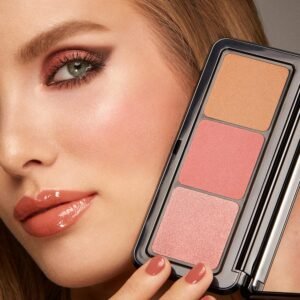 KIKO Milano 01 Coral blush and bronzer palette showing three versatile face makeup shades