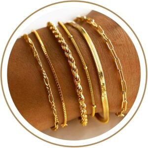 DEARMAY gold bracelets for women in delicate chain designs